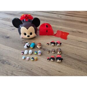 Disney Tsum Tsum Mickey Mouse Carrying Case with 18 Figures Buzz Olaf Chip Dale